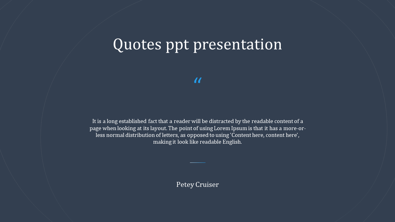 Amazing Quotes PPT Presentation Templates-One Node